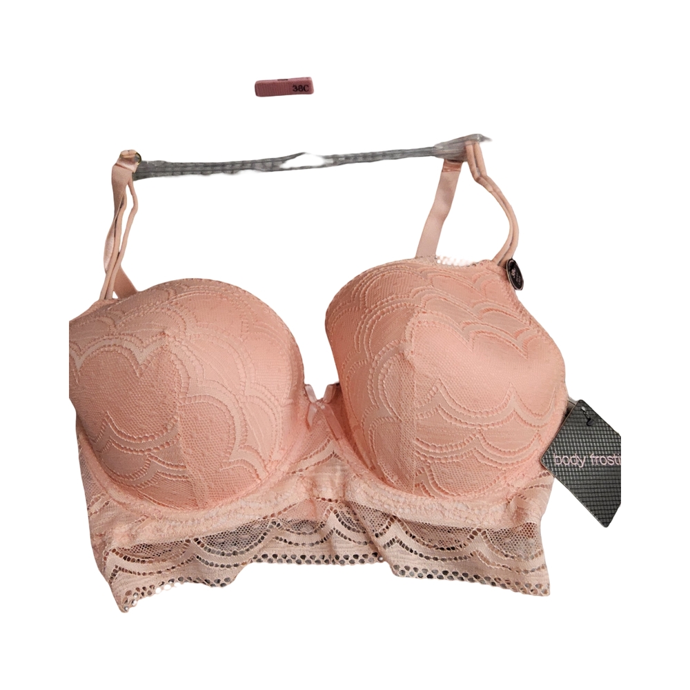 1 New Body Frosting Lace Underwire Bra in Peach size 38C